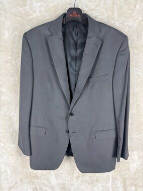 Calvin Klein Men's Charcoal Gray Two-Button Blazer